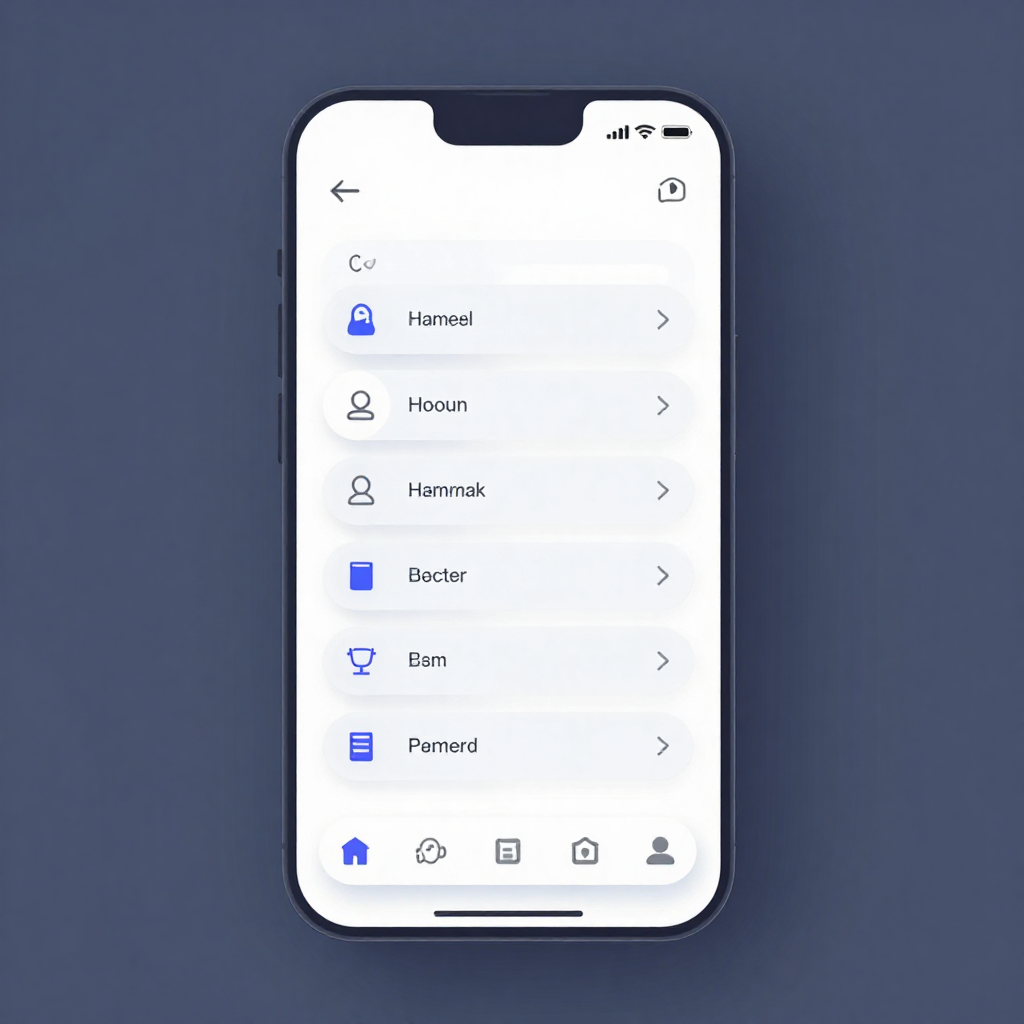 Clean mobile app interface with modern design and intuitive navigation